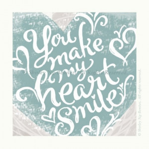You Make My Heart Smile by smileshop on Etsy