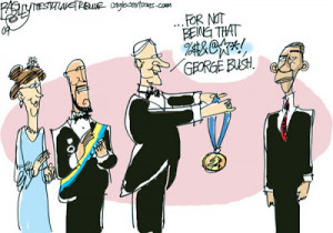 That's pretty amazing, Obama winning the Nobel Peace Prize ...