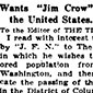 Wants 'Jim Crow' Law All Over the United States - article from The ...