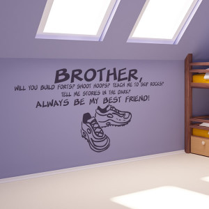 Home / Brother Wall Sticker Quote Wall Art