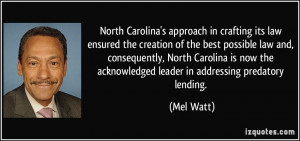 North Carolina's approach in crafting its law ensured the creation of ...