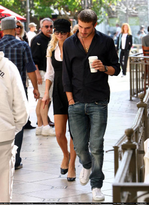 Paris Hilton and Stavros in love at the Grove in Hollywood, February ...