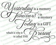 Funeral Quotes : Yesterday Is A Memory Funeral Quote Elegant Title ...