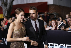 Shailene Woodley and Theo James attend the premiere of 