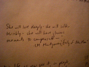 Close-up from my Wall O' Quotes