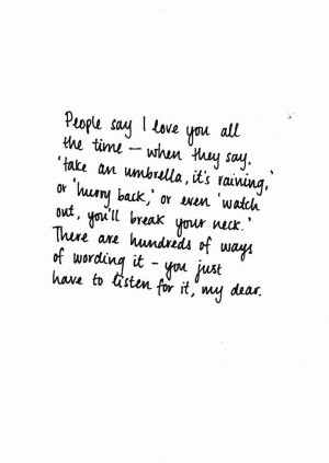 ... ... you just have to listen for it. John Patrick, The Curious Savage