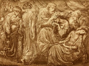 The Death of Lady Macbeth. Painting by Rossetti. From the Gallery of ...