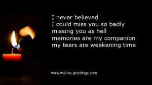 Missing You Death Anniversary Quotes