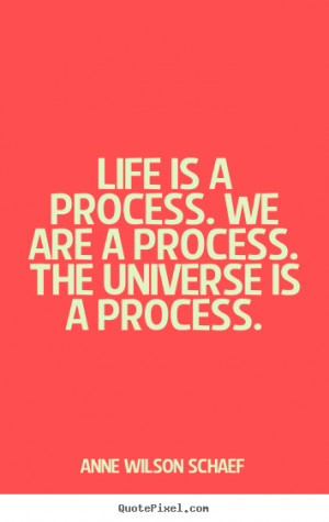 ... process. we are a process. the universe is a process. - Life quotes