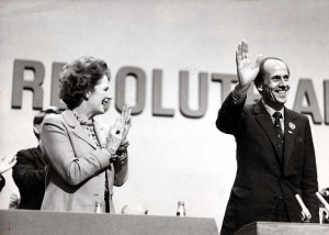 ... Norman Tebbit at the Tory Party conference in Brighton in 1982