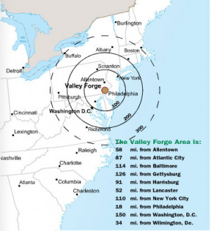 Valley Forge Map Philadelphia