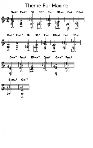 Theme For Maxine: Gif rendering of the score of the chord progression ...