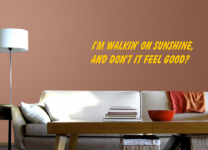 Walking On Sunshine (Katrina and the Waves) Lyric Wall Decal