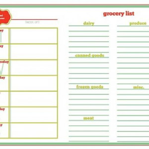 Meal Planning Calendar Printable