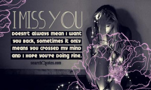 Want You Back Quotes And Sayings