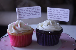 Inspirational quote cupcake toppers