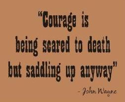 This is a great quote related to courage and The Red Badge of Courage ...