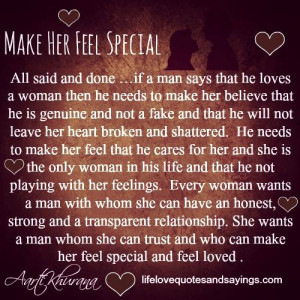 Make Her Feel Special.