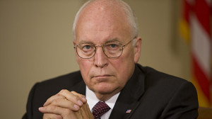 Vice President Dick Cheney listens as his wife Lynne Cheney ...