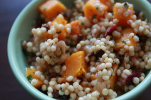 Israeli couscous with butternut squash and cranberries