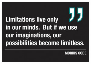 . But if we use our imaginations, our possibilities become limitless ...