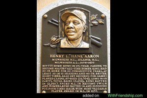 Hank Aaron’s Plaque at the Baseball Hall of Fame