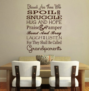 Grandparents Quote Wall Vinyl Decal Love Family Children Parents Gift