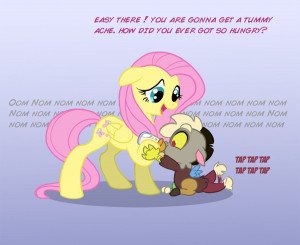 my little pony fluttershy and discord