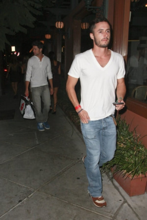Blue Hamilton and Matt Dallas stepped out together at Jerry’s Deli ...