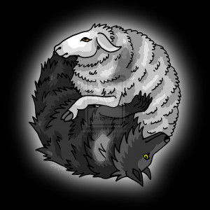 Wolf Sheep Yin Yang by GNGTNT105