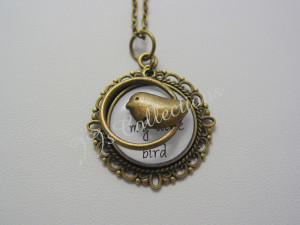 Home > Products > You're My Little Bird Antique Bronze Necklace