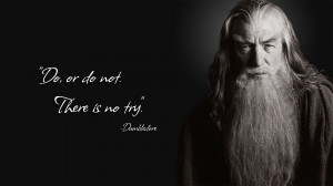 you just can t beat gandalf as dumbledore quoting yoda