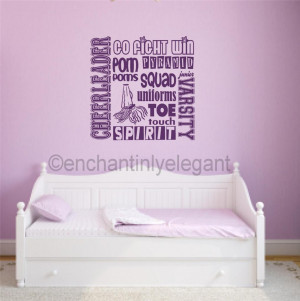Cheer Wall Decal Words...