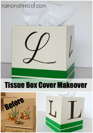 ... at those drab tissue boxes how about making a custom tissue box cover