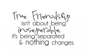 True Friendship Being Inseperable Wall Decal Quote