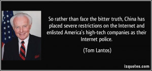 than face the bitter truth, China has placed severe restrictions ...