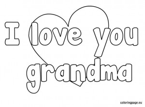 Love You Grandma Coloring Pages