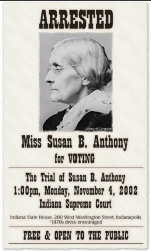 The quote above was from a speech was given by Susan B. Anthony called ...