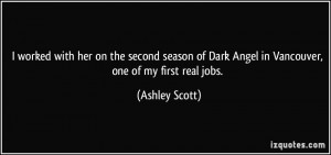 worked with her on the second season of Dark Angel in Vancouver, one ...