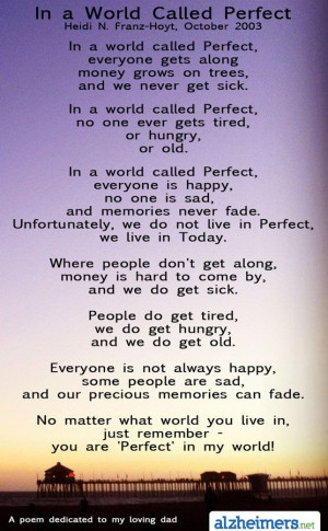 Poem: In A World Called Perfect by Heidi N Franz-Hoyt