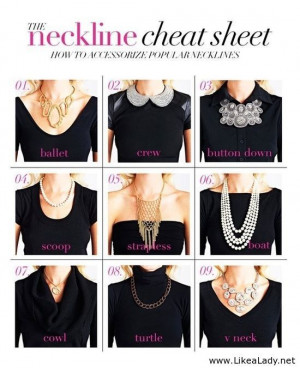 Accessorize for your top's neckline