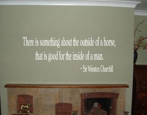 Sir Winston Churchill Horse Quote Wall Decal Sticker
