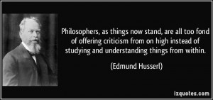 Philosophers, as things now stand, are all too fond of offering ...