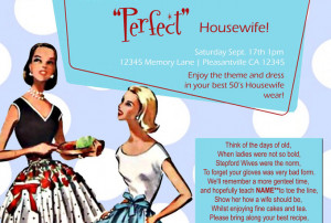 will make you a custom retro housewife invitation for 5