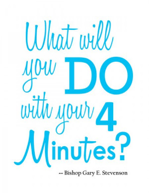 What Will You do With Your Four Minutes? {Printable from ...