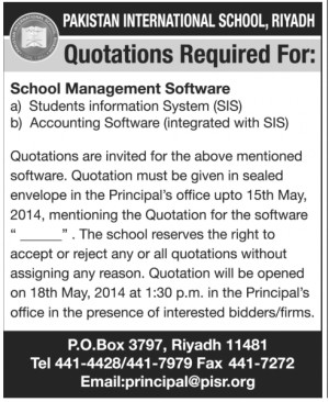 ... Quotations for School Management Software, Student Information System