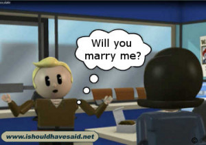 good response when someone jokingly asks, ” Will you marry me ...