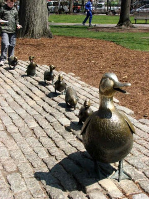 ... book to my kids. // Make Way for Ducklings statue in Boston Common