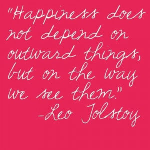 Leo Tolstoy on happiness