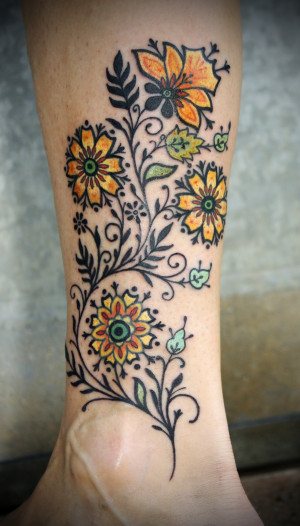 flower tattoo…….OMG I love this!